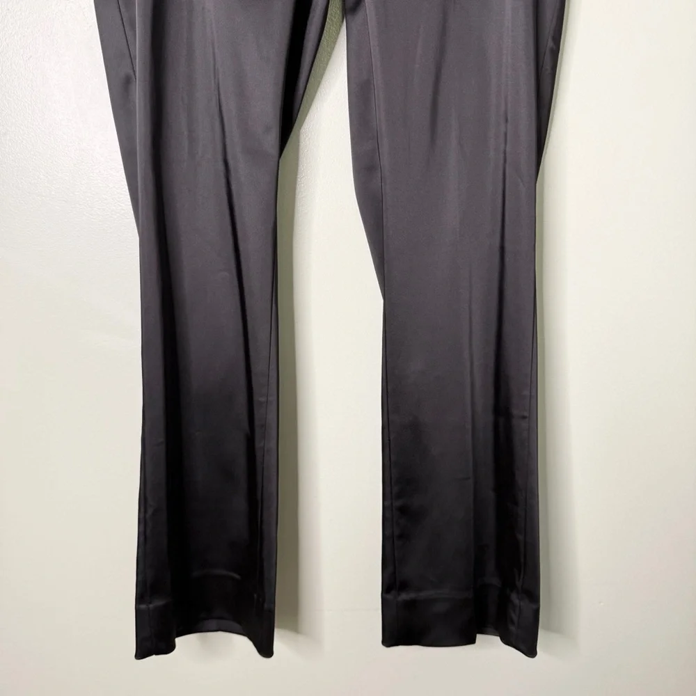 NWT White House Black‎ Market Satin Slim Leg Trouser Pants Black Women’s Size 10 - Picture 7 of 12